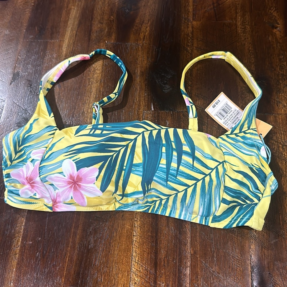 Square Neck Bikini Top - Kona Sol Tropical Size M - Picture 4 of 9